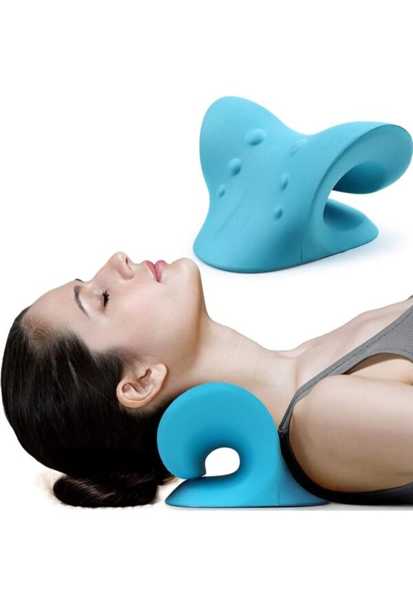 Neck Stretcher for Pain Relief, & Shoulder Relaxer Cervical Traction Device Pillow Muscle Relax, Spine Alignment Acupressure Chiropractic, foam