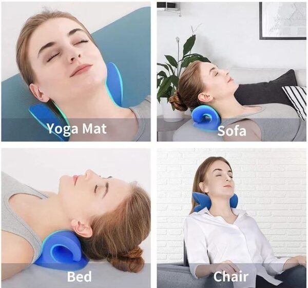 Neck Stretcher for Pain Relief, & Shoulder Relaxer Cervical Traction Device Pillow Muscle Relax, Spine Alignment Acupressure Chiropractic, foam